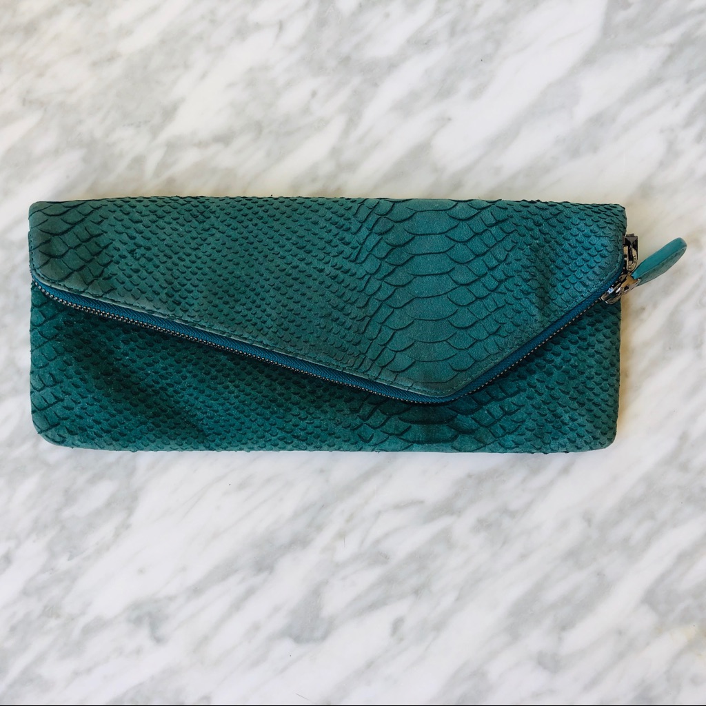 Henry Bendel Snake Texture Clutch